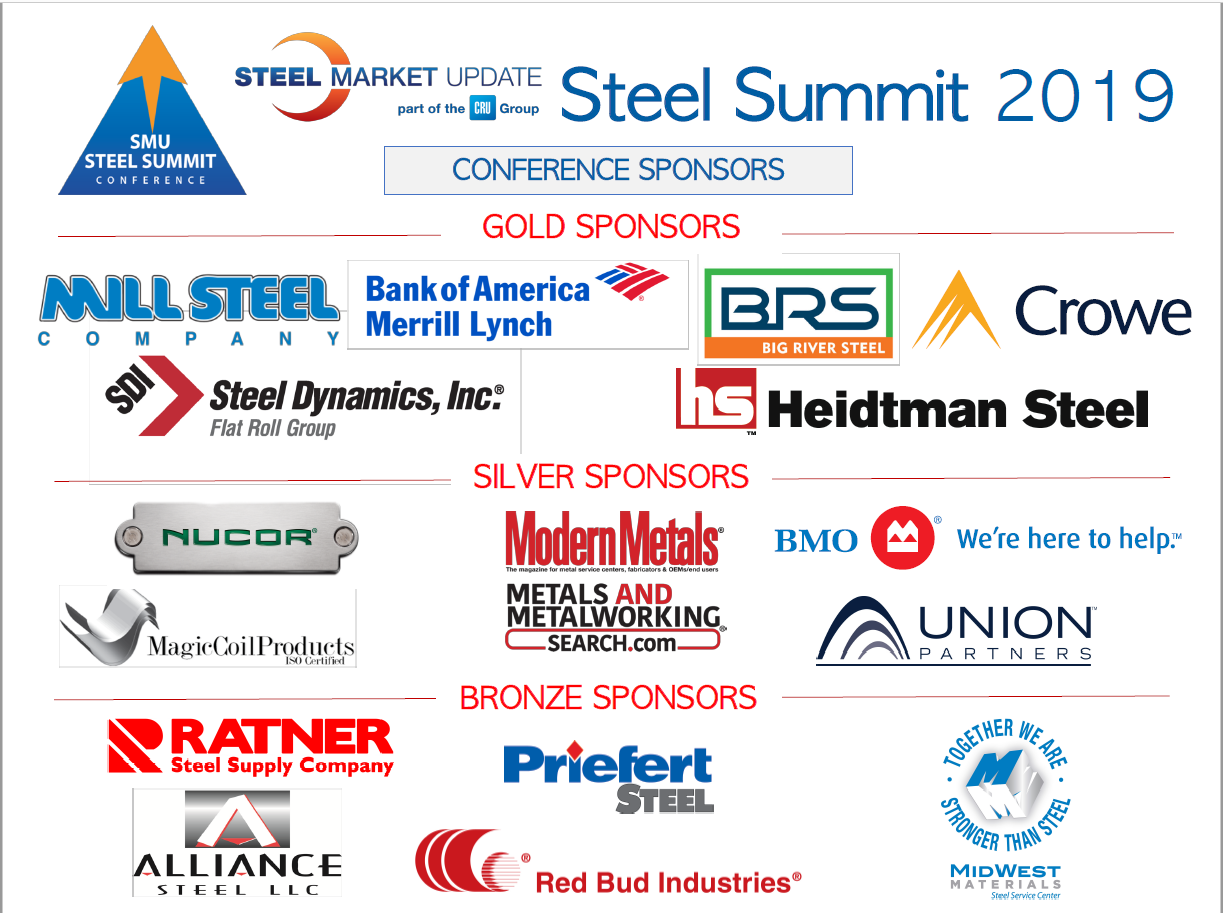 2019 SMU Steel Summit Sponsors 1.15.2019